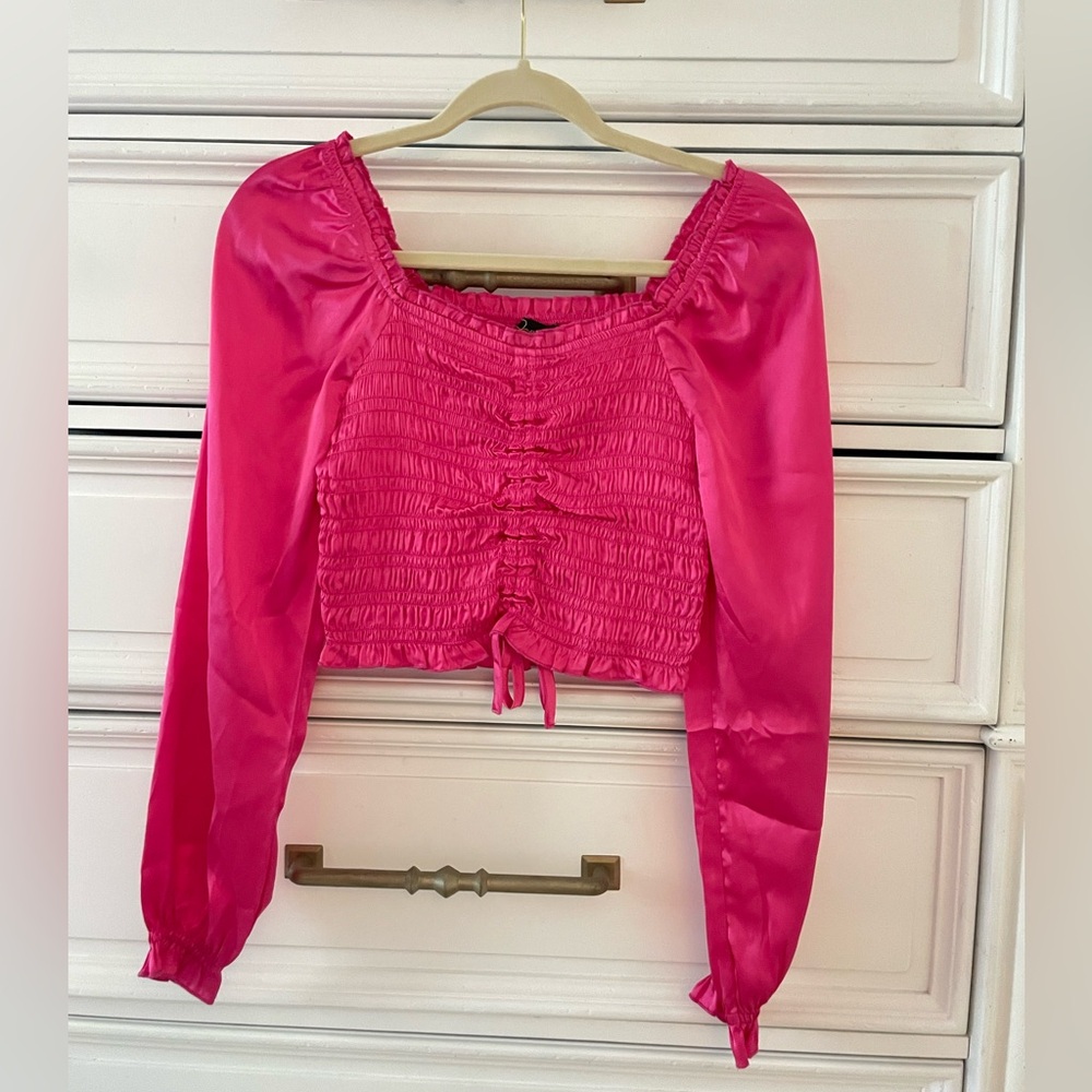 Pink long sleeve top